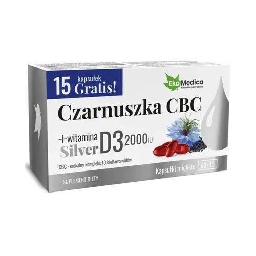 EkaMedica Czarnuszka CBC Silver, 75 kapsułek (Data ważności: 31.10.2026)