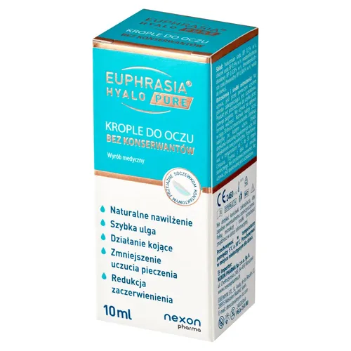 Euphrasia Hyalo Pure - krople do oczu, 10 ml