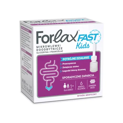 Forlax Fast Kids, mikrowlewka doodbytnicza, 6 sztuk