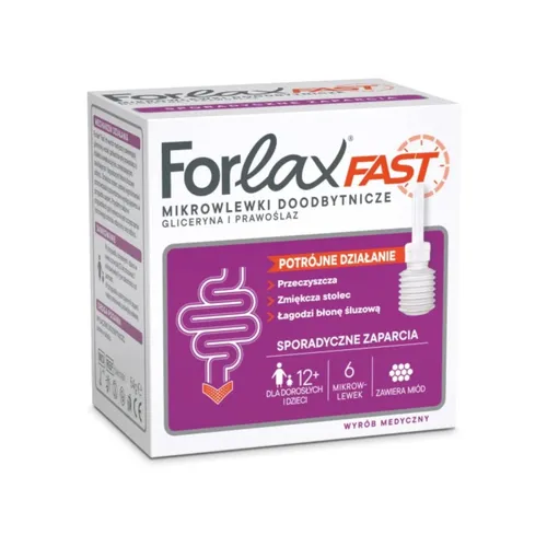 Forlax Fast, mikrowlewka doodbytnicza, 6 sztuk