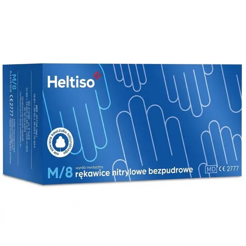 Heltiso - rękawice nitrylowe bezpudrowe, rozmiar M, 100 sztuk