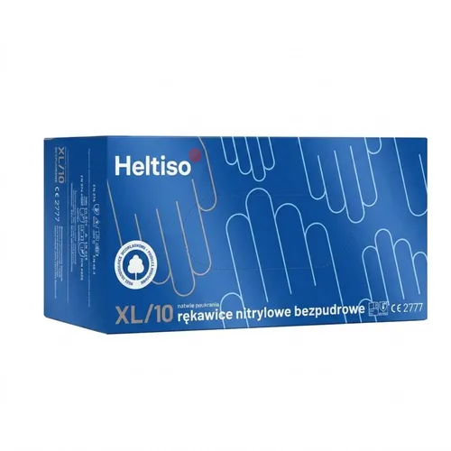 Heltiso - rękawice nitrylowe bezpudrowe, rozmiar XL, 100 sztuk