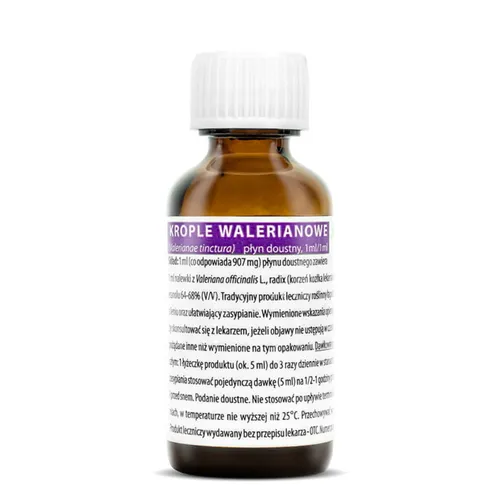 Krople walerianowe 1 ml/ml, krople, 35 ml (Data ważności: 31.10.2026)