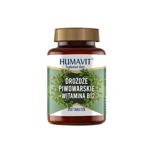 Humavit, Drożdże piwowarskie + witamina B12, 250 tabletek (Data ważności: 31.10.2026)