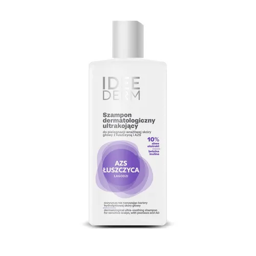 IDEE DERM - szampon ultrakojący do wrażliwej i swędzącej skóry głowy z łuszczycą i AZS, 300 ml