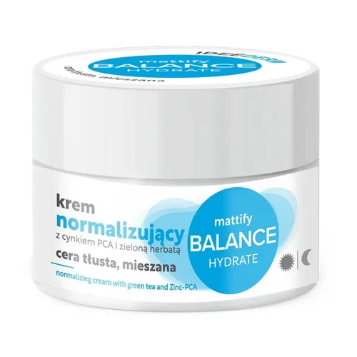 IDEE DERM - krem normalizujący z cynkiem PCA i zieloną herbatą, 50 ml