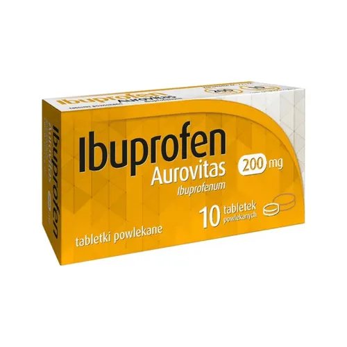 Ibuprofen Aurovitas 200 mg, 10 tabletek