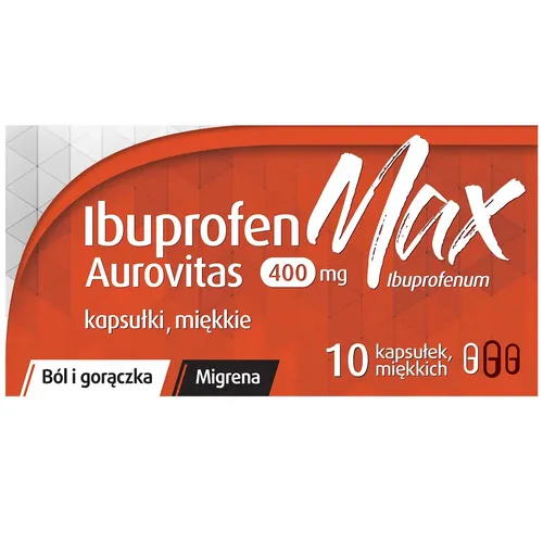 Ibuprofen Max Aurovitas 400 mg, 10 kapsułek