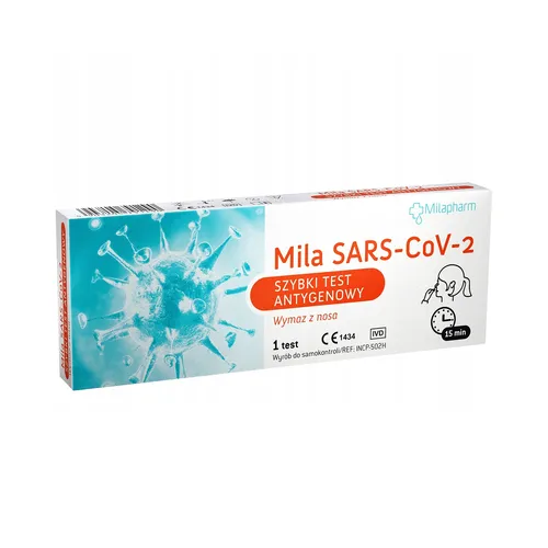 Milapharm - Szybki Test Antygenowy SARS-CoV-2, 1 sztuka (Data ważności: 30.09.2026)