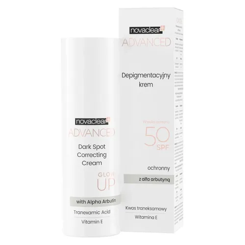 Novaclear ADVANCED - krem depigmentacyjny z alfa-arbutyną SPF 50+, 50 ml