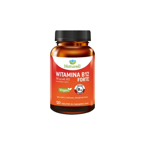 Naturell, Witamina B12 Forte, 120 tabletek (Data ważności: 01.10.2026)