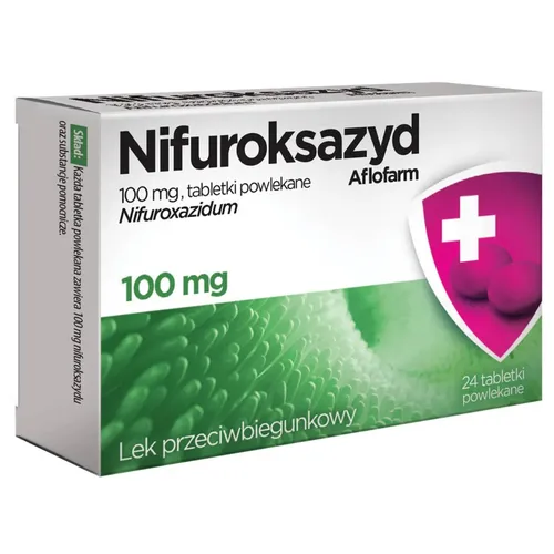 Nifuroksazyd Aflofarm 100 mg, 24 tabletek