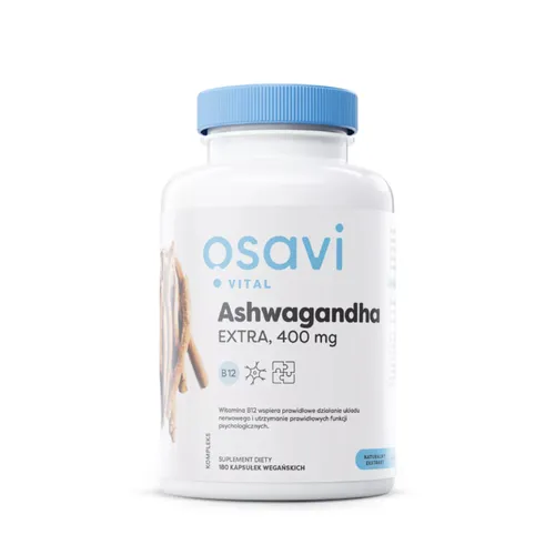 Osavi Ashwagandha Extra 400 mg, 180 kapsułek (Data ważności: 31.10.2026)
