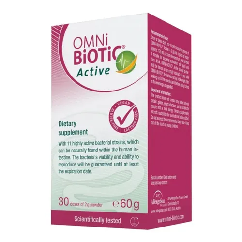 OmniBiotic Active, proszek, 60 g (Data ważności: 31.10.2026)