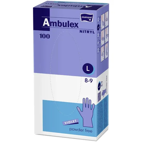 Ambulex - rękawice nitrylowe niejałowe, rozmiar L, 100 sztuk