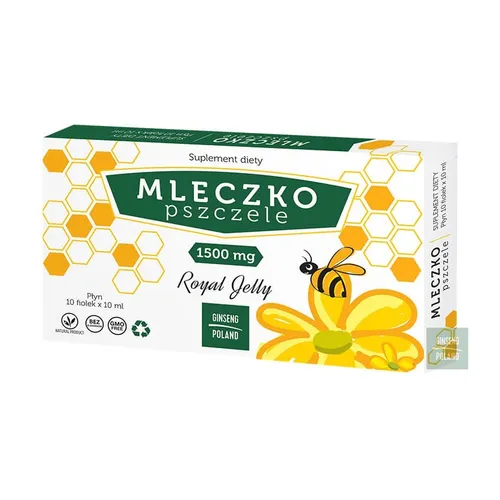 Royal Jelly Mleczko pszczele 1500 mg, 10 fiolek x 10 ml (Data ważności: 30.09.2026)