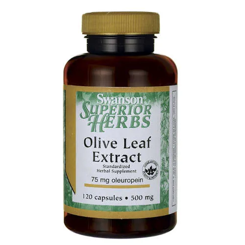 Swanson Olive Leaf Extract 500 mg, 120 kapsułek (Data ważności: 31.10.2026)