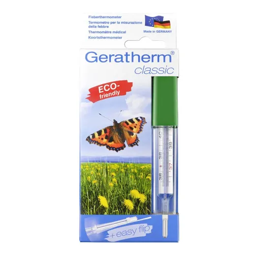 Geratherm Classic GT-1000, termometr szklany, bezrtęciowy ze strzepywaczką, 1 sztuka