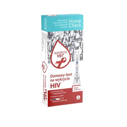 Home check - test domowy do wykrywania HIV, 1 sztuka (Data ważności: 09.09.2026)