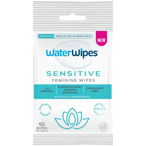 WaterWipes Femcare Sensitive - chusteczki do higieny intymnej, 10 sztuk