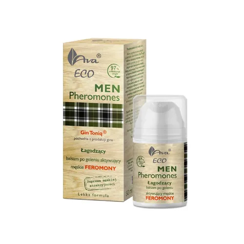 AVA ECO MEN Pheromones - łagodzący balsam po goleniu aktywujący męskie feromony, 50 ml (Data ważności: 31.12.2026)