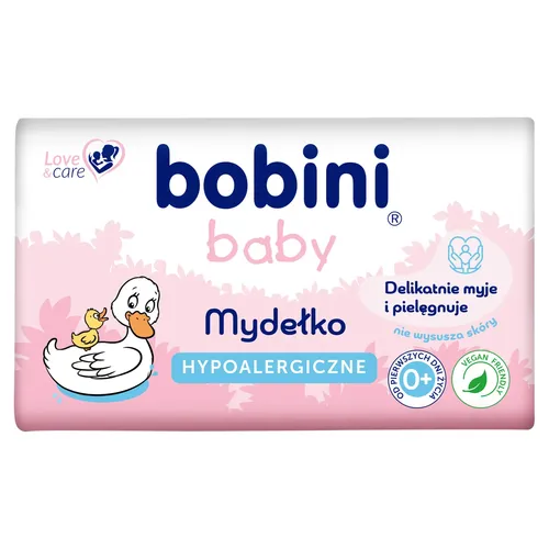 Bobini Baby, mydło w kostce dla niemowląt i dzieci od 1 dnia życia, 90 g