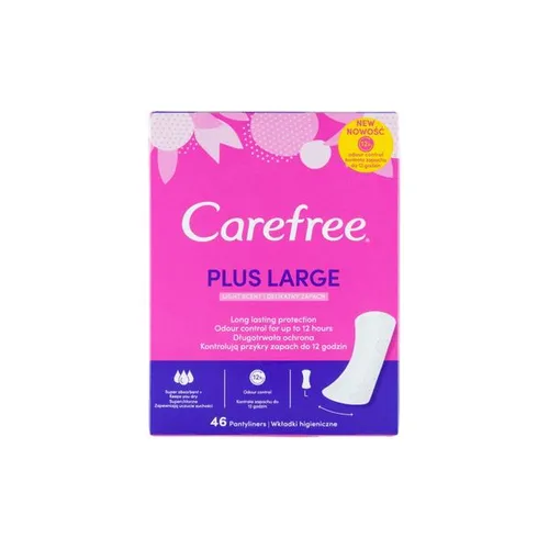CAREFREE - Wkładki higieniczne Plus Large Light, 46 sztuk (Data ważności: 31.12.2026)