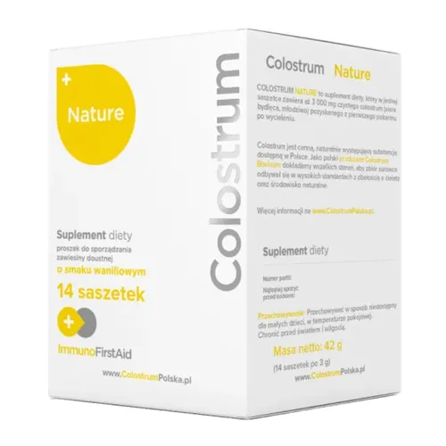 Colostrum Nature, smak waniliowy, 14 saszetek