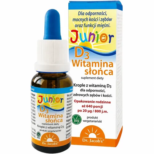 Dr Jacobs Junior, Witamina Słońca D3, 20 ml