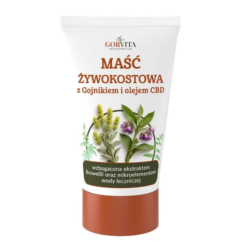 GorVita - maść żywokostowa z gojnikiem i olejem CBD, 140 ml