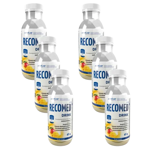 RECOMED Drink - preparat odżywczy, smak mango, 6 x 65 g