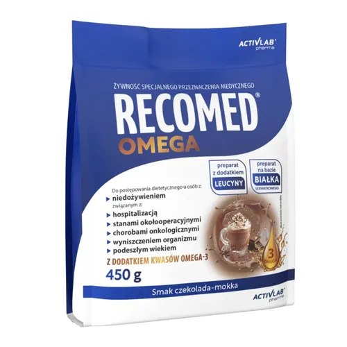 RECOMED Omega - preparat odżywczy, smak czekolada mokka, 450 g