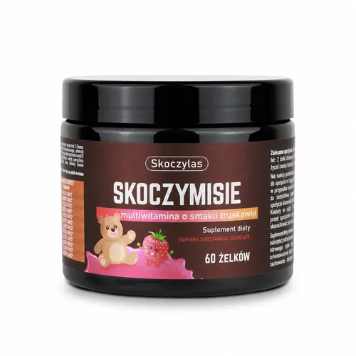 Skoczylas SkoczyMisie, multiwitamina o smaku truskawkowym, 60 sztuk