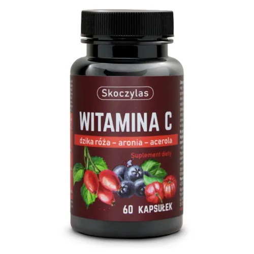 Skoczylas Witamina C, róża, aronia, acerola, 60 kapsułek