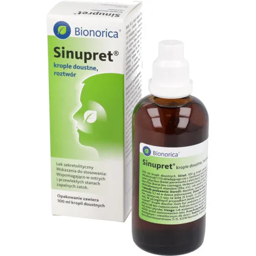 Sinupret, krople doustne, roztwór, 100 ml (Data ważności: 30.11.2026)