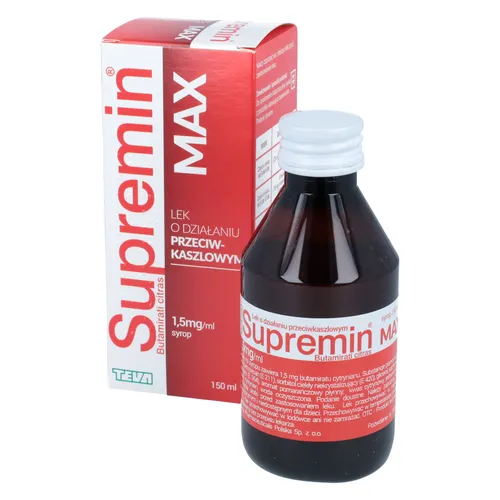 Supremin max, 1,5 mg/ ml, syrop, 150 ml (Data ważności: 30.11.2026)