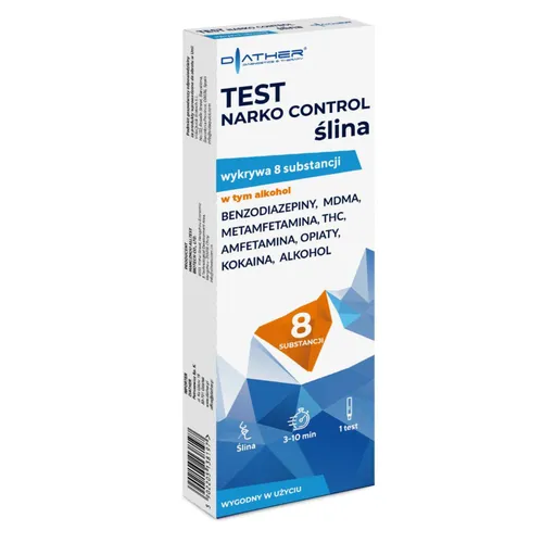 Test Narko Control 8 substancji ślina, 1 sztuka