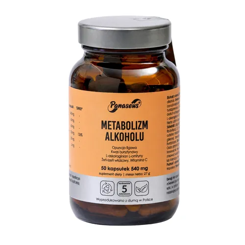 Panaseus Metabolizm Alkoholu, 50 kapsułek