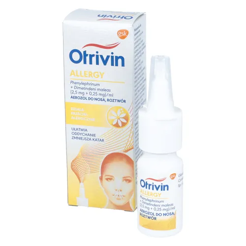 Otrivin Allergy (2,5 mg + 0,25 mg)/ml, aerozol do nosa, roztwór, 15 ml