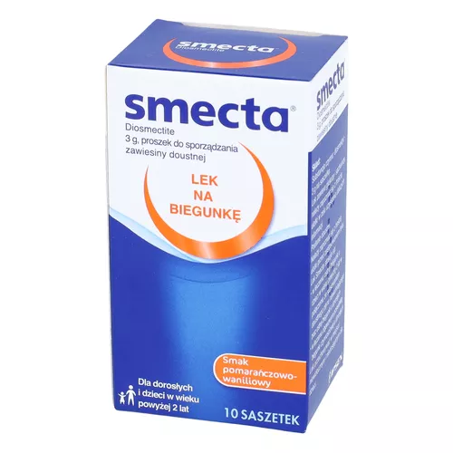 Smecta 3 g, smak pomarańczowo-waniliowy, 10 saszetek