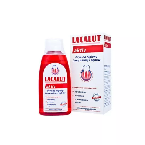 LACALUT Aktiv - płyn do płukania jamy ustnej i zębów, 300 ml