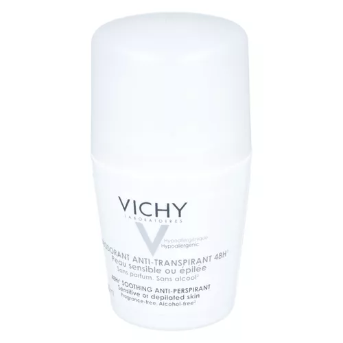 Vichy - Anti-transpirant, antyperspirant w kulce dla skóry wrażliwej lub depilowanej 48H, 50 ml