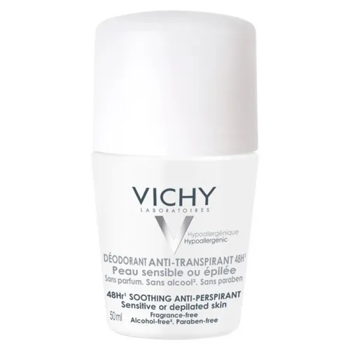 Vichy - Anti-transpirant, antyperspirant w kulce dla skóry wrażliwej lub depilowanej 48H, 50 ml