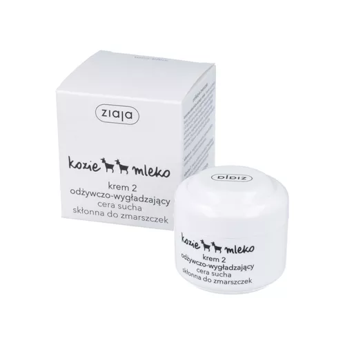 ziaja kozie mleko - krem 2, odżywczo-wygładzający, cera sucha, skłonna do zmarszczek, 50 ml