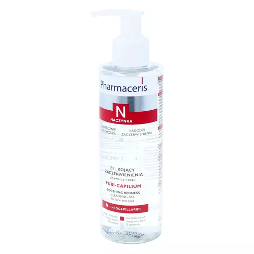 Pharmaceris N PURI-CAPILIUM - żel kojący zaczerwienienia do mycia twarzy i oczu, 190 ml