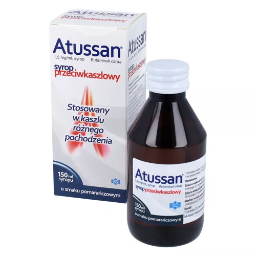 Atussan 1,5 mg/ml, syrop, smak pomarańczowy, 150 ml