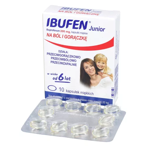 Ibufen Junior 200 mg, 10 kapsułek miękkich