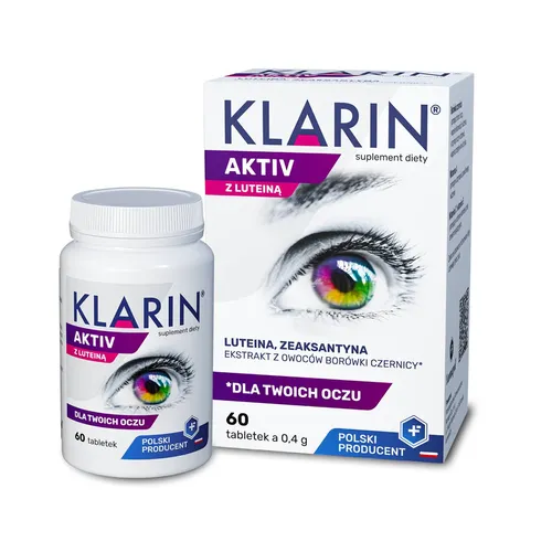 Klarin Aktiv z luteiną, 60 tabletek