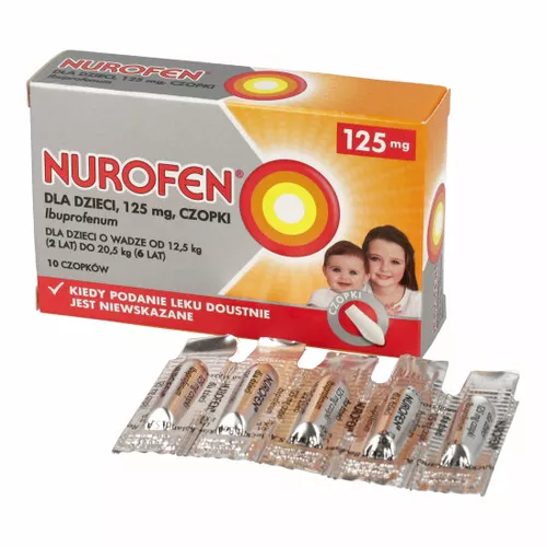 Nurofen dla dzieci 125 mg, 10 czopków