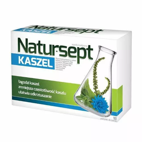 Natursept kaszel - pastylki do ssania, 18 sztuk